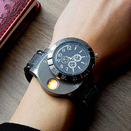 Souq Al Arabia™ Men's Military USB Lighter Watch | سوق العربية™ ساعة رجالية عسكرية بولاعة USB