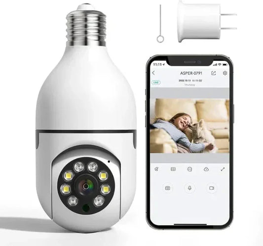 Souq Al Arabia™ Night Vision Wireless Bulb Camera | سوق العربية™ كاميرا لمبة لاسلكية بالرؤية الليلية