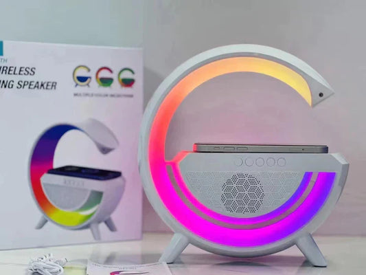 Souq Al Arabia™ LED Wireless Charger Speaker | سوق العربية™ سماعة شحن لاسلكية بتقنية LED